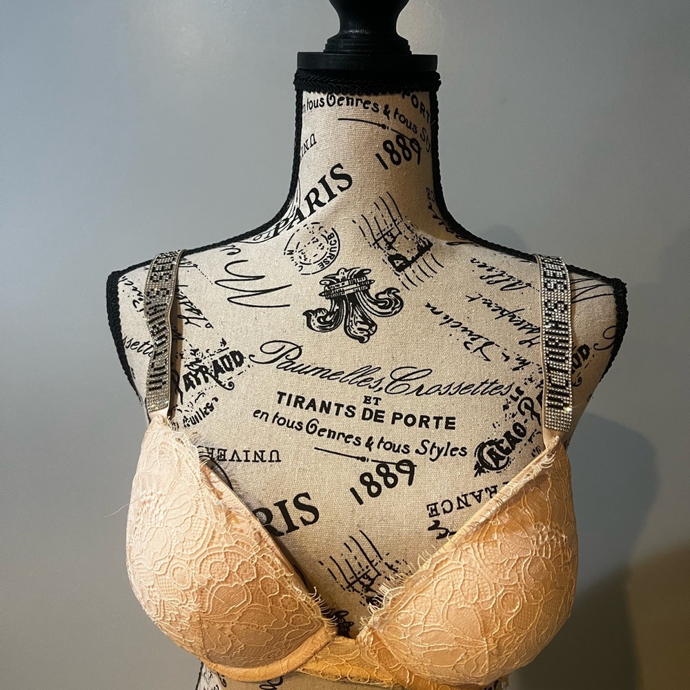 Victoria's Secret Lace Bra with Embellished Straps